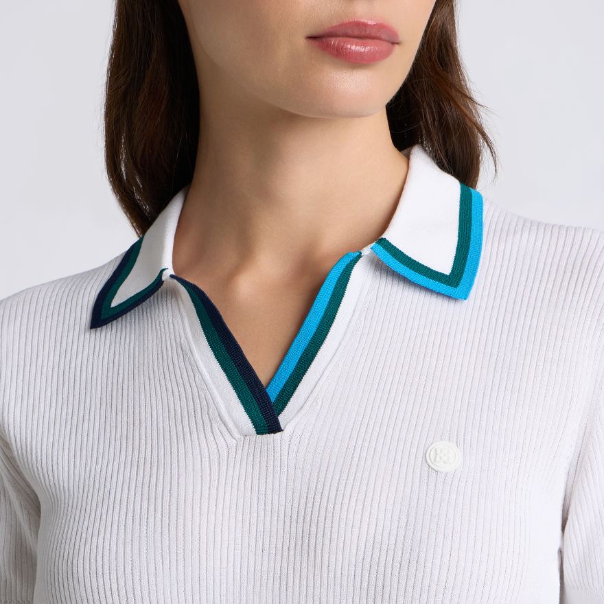 JOHNNY COLLAR COTTON BLEND RIB POLO - US 6522