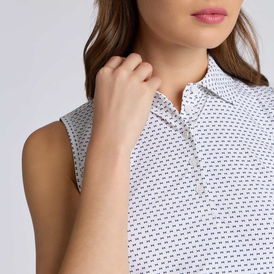 GEO 2 SILKY TECH NYLON SLEEVELESS POLO - US 6793