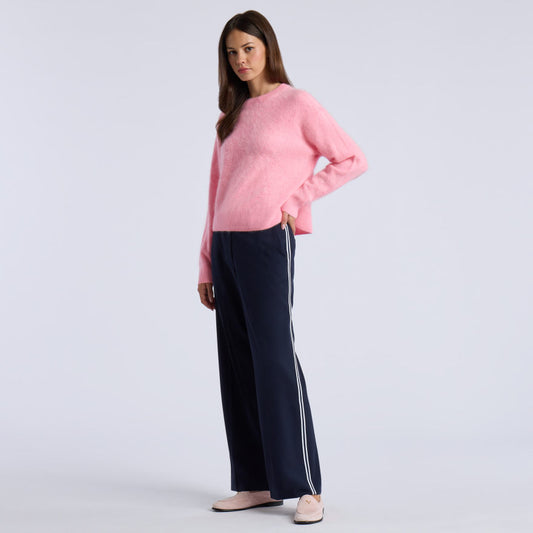 POINTELLE G BRUSHED CASHMERE CREWNECK SWEATER - US 6904