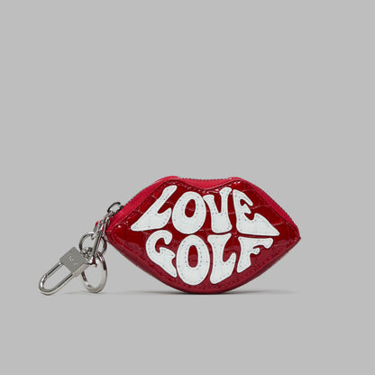 LOVE G CROC-EMBOSSED LEATHER COIN PURSE KEYCHAIN - US 7275