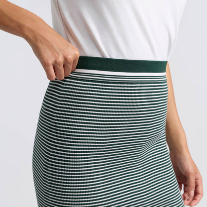 STRIPE RIB MIDI SKIRT - US 5777