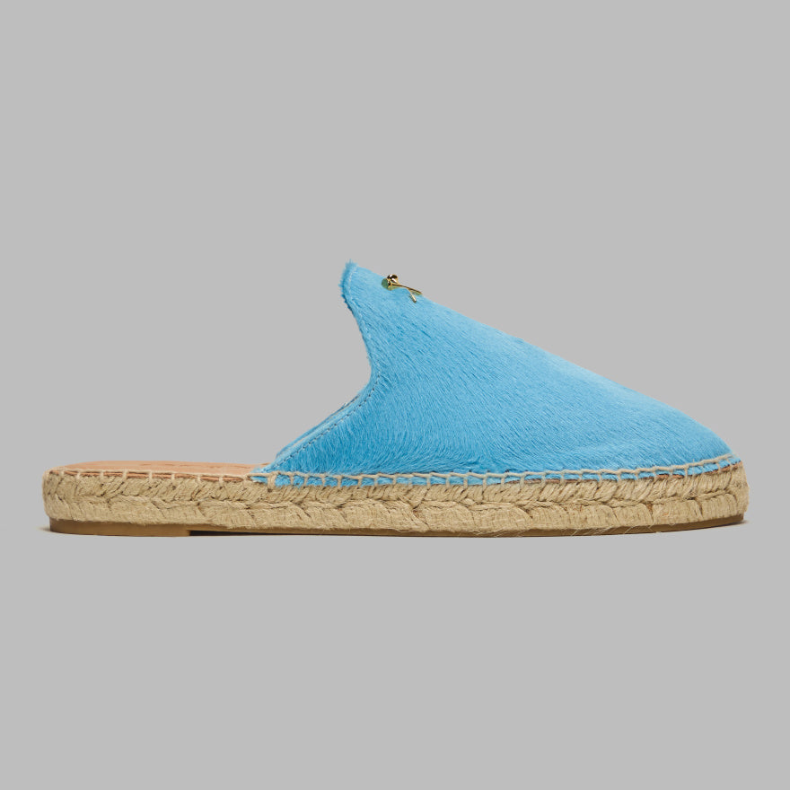 WOMEN'S METAL TEES PONY HAIR ESPADRILLE - US 4963