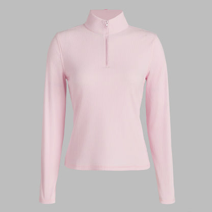 FITTED RIB 1/4 ZIP PULLOVER - US 7578