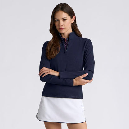 FITTED RIB 1/4 ZIP PULLOVER - US 7852