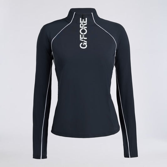 CONTRAST MESH SILKY TECH NYLON 1/4 ZIP PULLOVER - US 0299