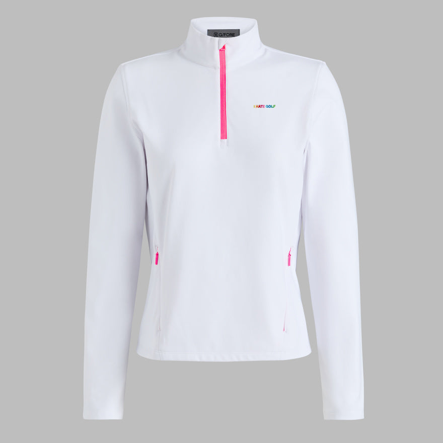 I HATE GOLF BRUSHED BACK STRETCH 1/4 ZIP PULLOVER - US 1281