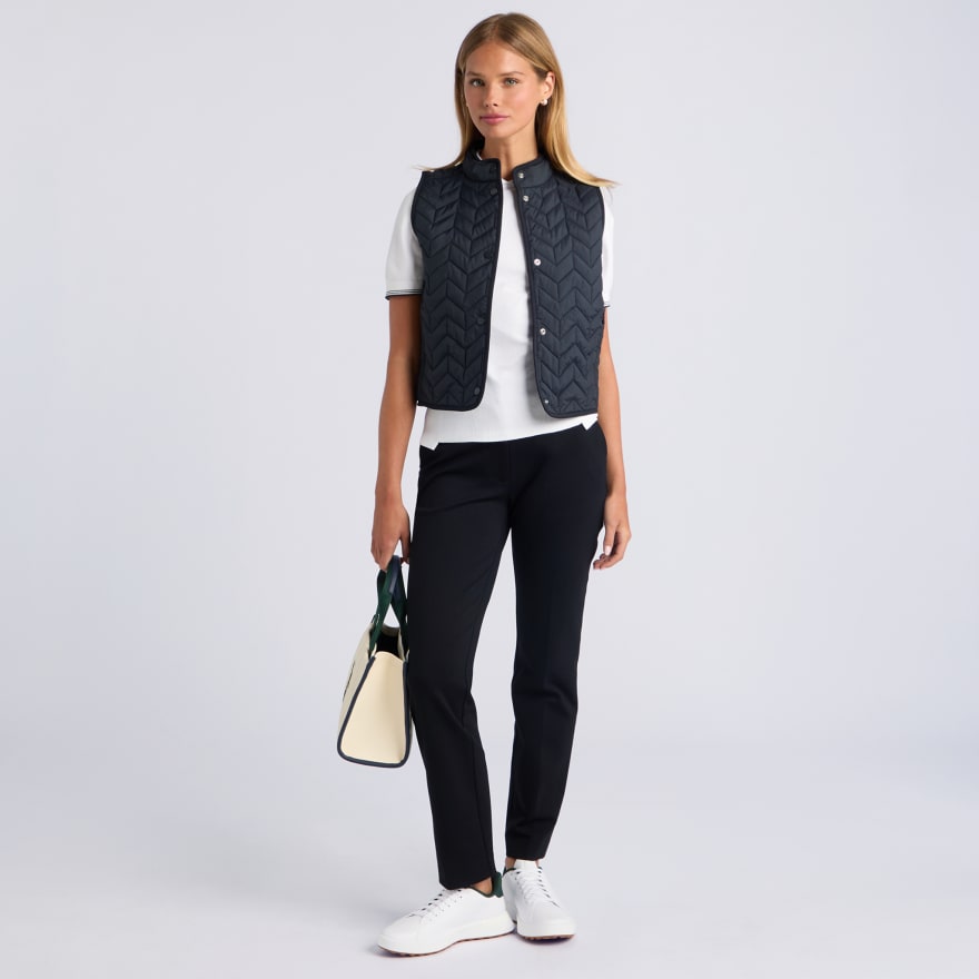 LIGHTWEIGHT CHEVRON QUILTED VEST - US 2273