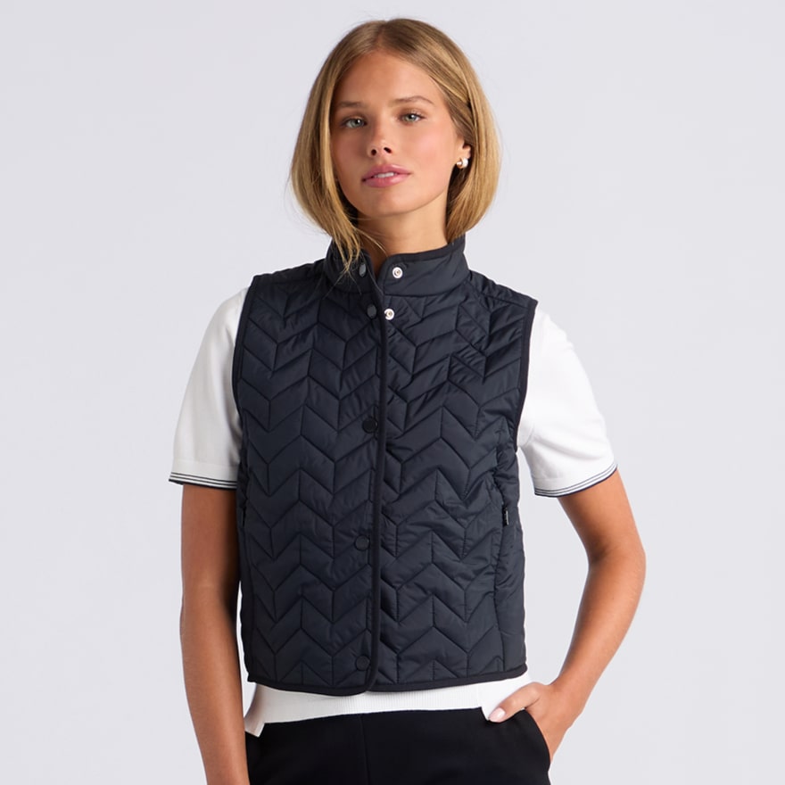 LIGHTWEIGHT CHEVRON QUILTED VEST - US 2273