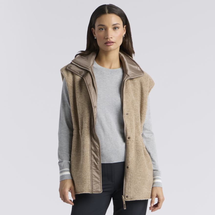 REVERSIBLE FLEECE & NYLON HYBRID VEST - US 2768