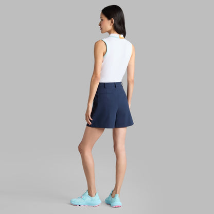 JOHNNY COLLAR RIBBED TECH SLEEVELESS POLO - US 9585