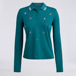 ICON EMBROIDERED TECH PIQUÉ LONG SLEEVE POLO - US 5886