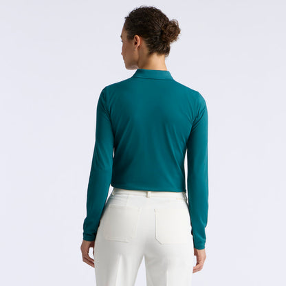 ICON EMBROIDERED TECH PIQUÉ LONG SLEEVE POLO - US 5886