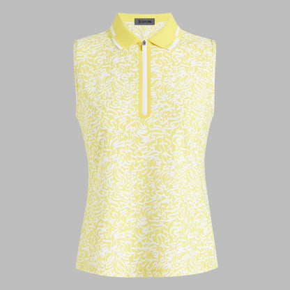 SCRIBBLE TECH PIQUÉ SLEEVELESS POLO - US 3498