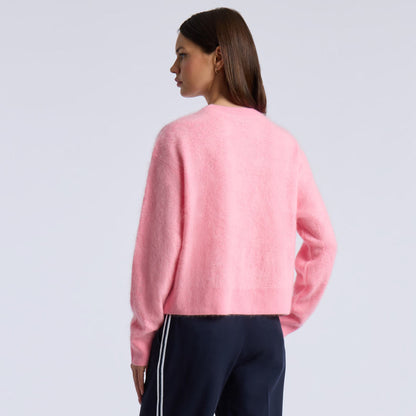POINTELLE G BRUSHED CASHMERE CREWNECK SWEATER - US 6904