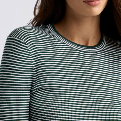 STRIPE RIB FITTED CREWNECK - US 1804