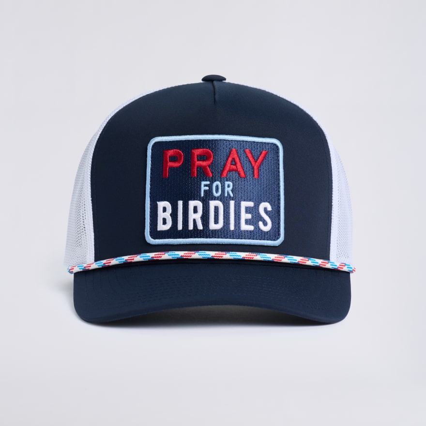 PRAY FOR BIRDIES RETRO MID TRUCKER HAT - US 8907