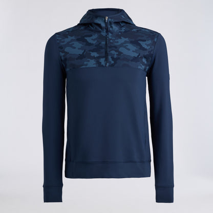 CAMO BRUSHED BACK TECH TERRY 1/4 ZIP HOODIE - US 4013