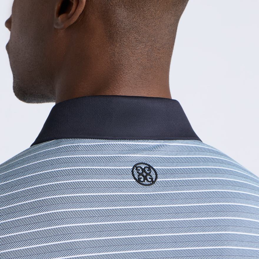 HERRINGBONE STRIPE TECH JERSEY POLO - US 7073