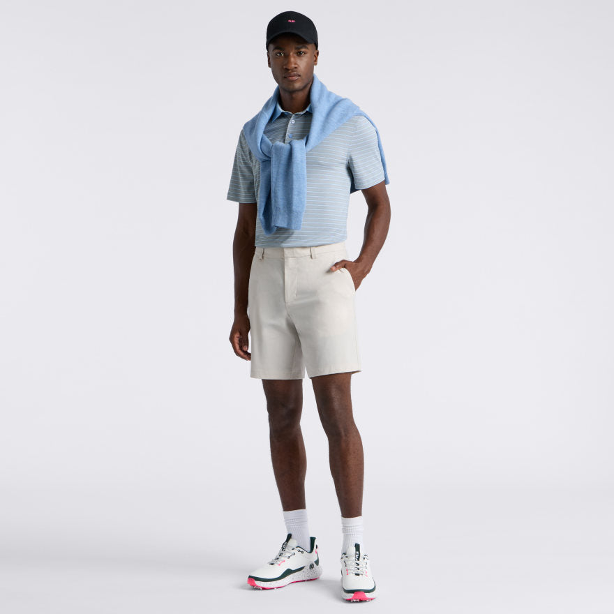 HERRINGBONE STRIPE TECH JERSEY POLO - US 6509