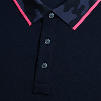 CAMO COLLAR PERFORMANCE PIQUÉ POLO - US 8516