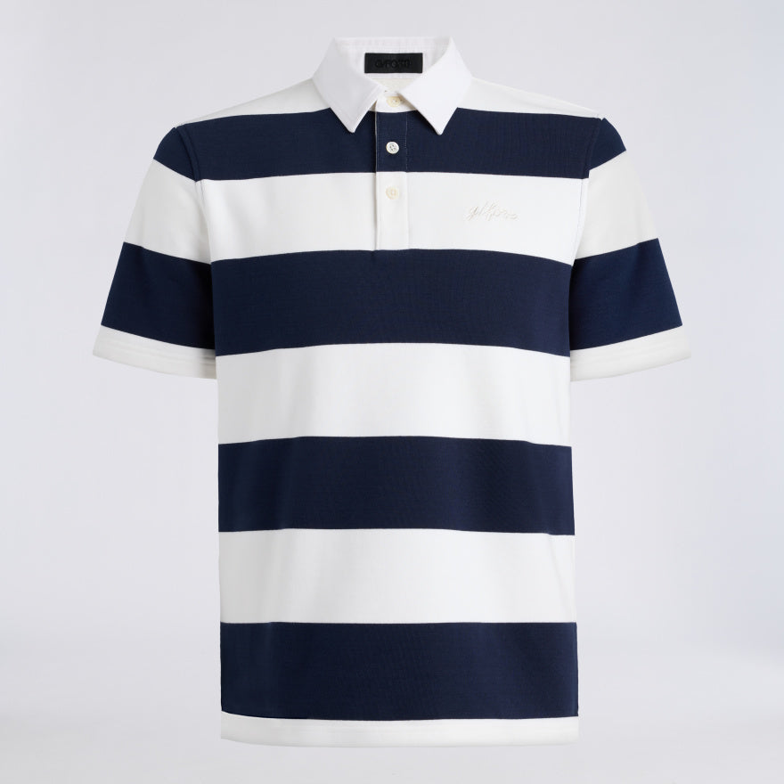 YARN DYE FRENCH TERRY RUGBY POLO - US 8917