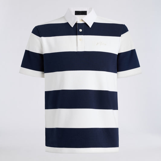 YARN DYE FRENCH TERRY RUGBY POLO - US 8917