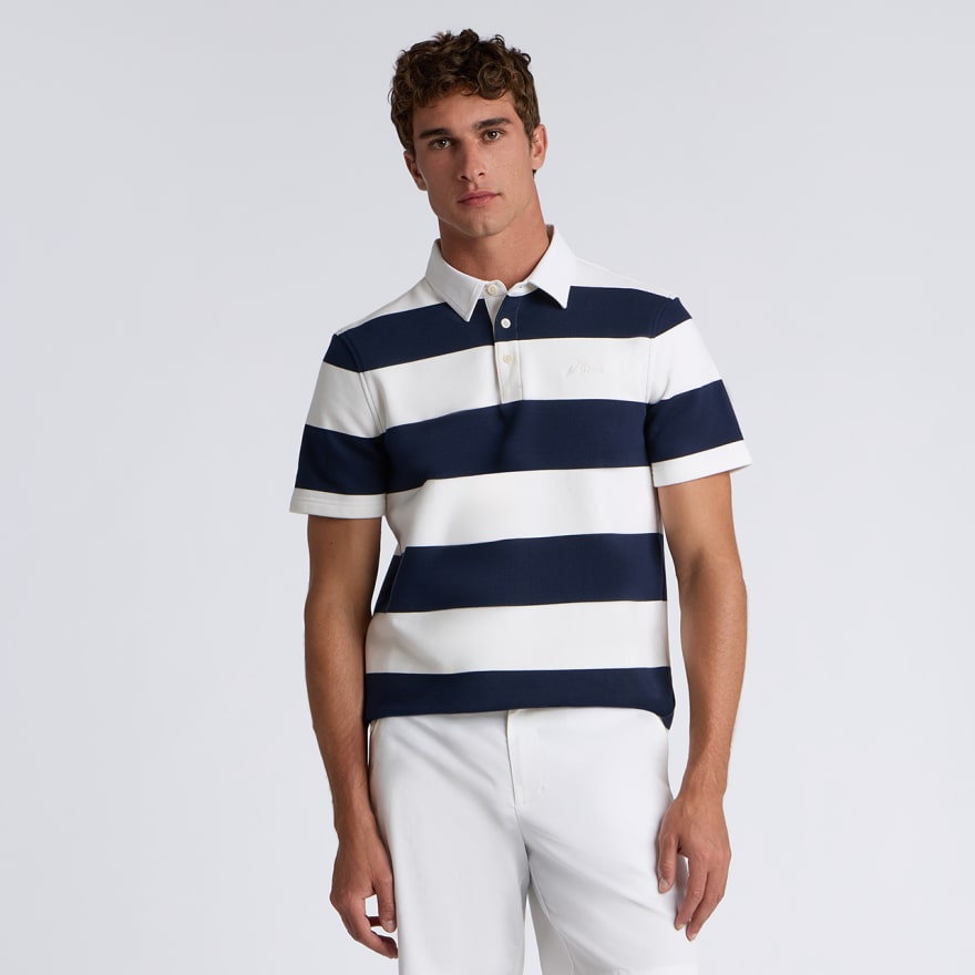 YARN DYE FRENCH TERRY RUGBY POLO - US 8917