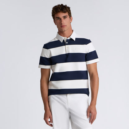 YARN DYE FRENCH TERRY RUGBY POLO - US 8917