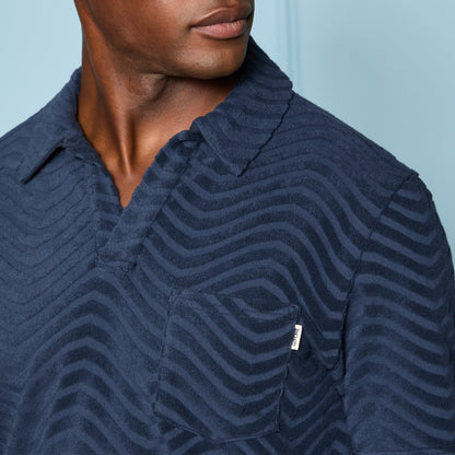 LTD RELEASE SWELL TERRY JACQUARD POLO - US 3495
